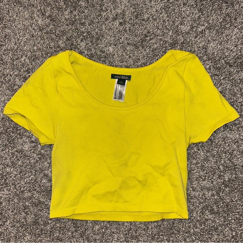yellow crop top